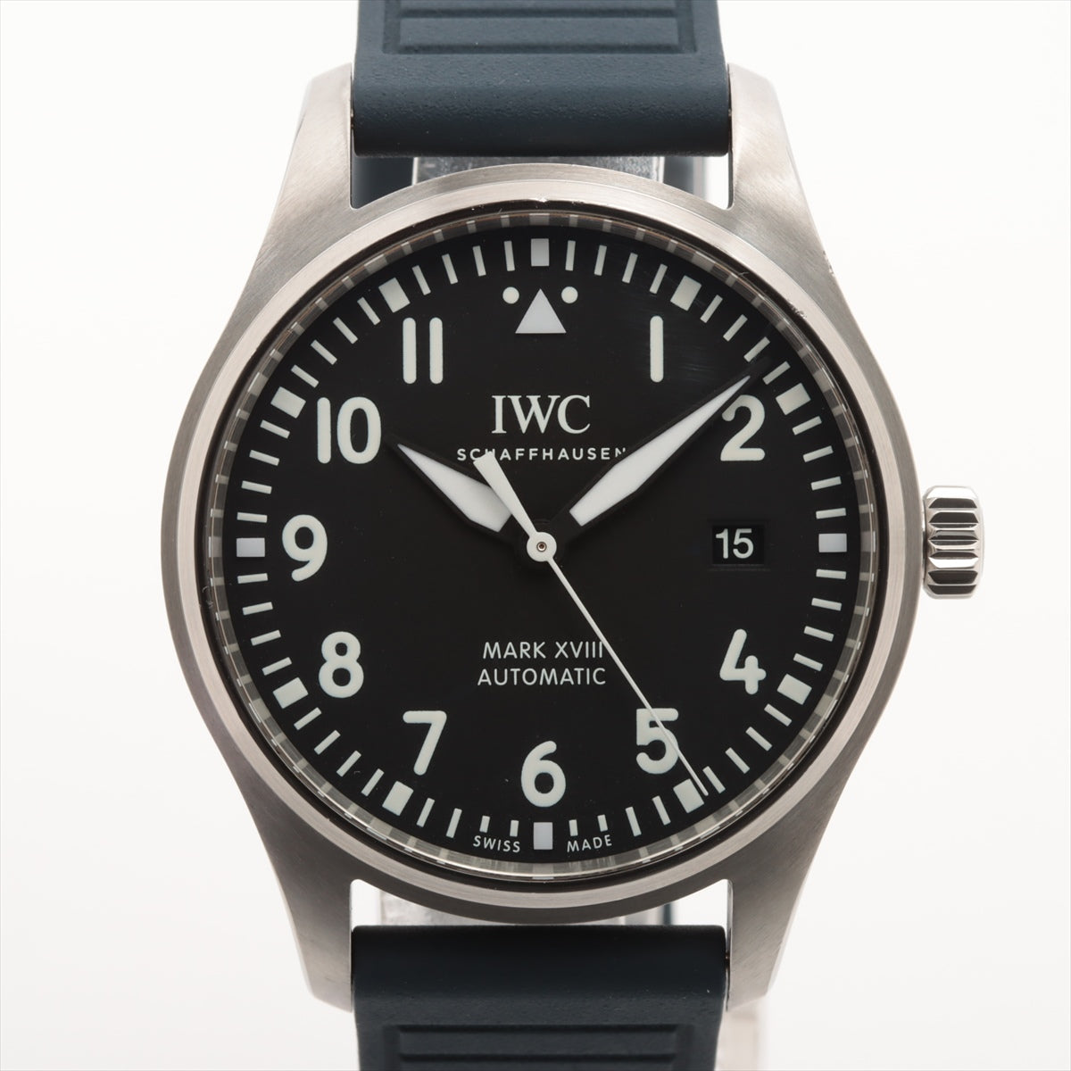 IWC パイロットウォッチ マークXVIII IW327015 SS×ラバー AT 黒文字盤