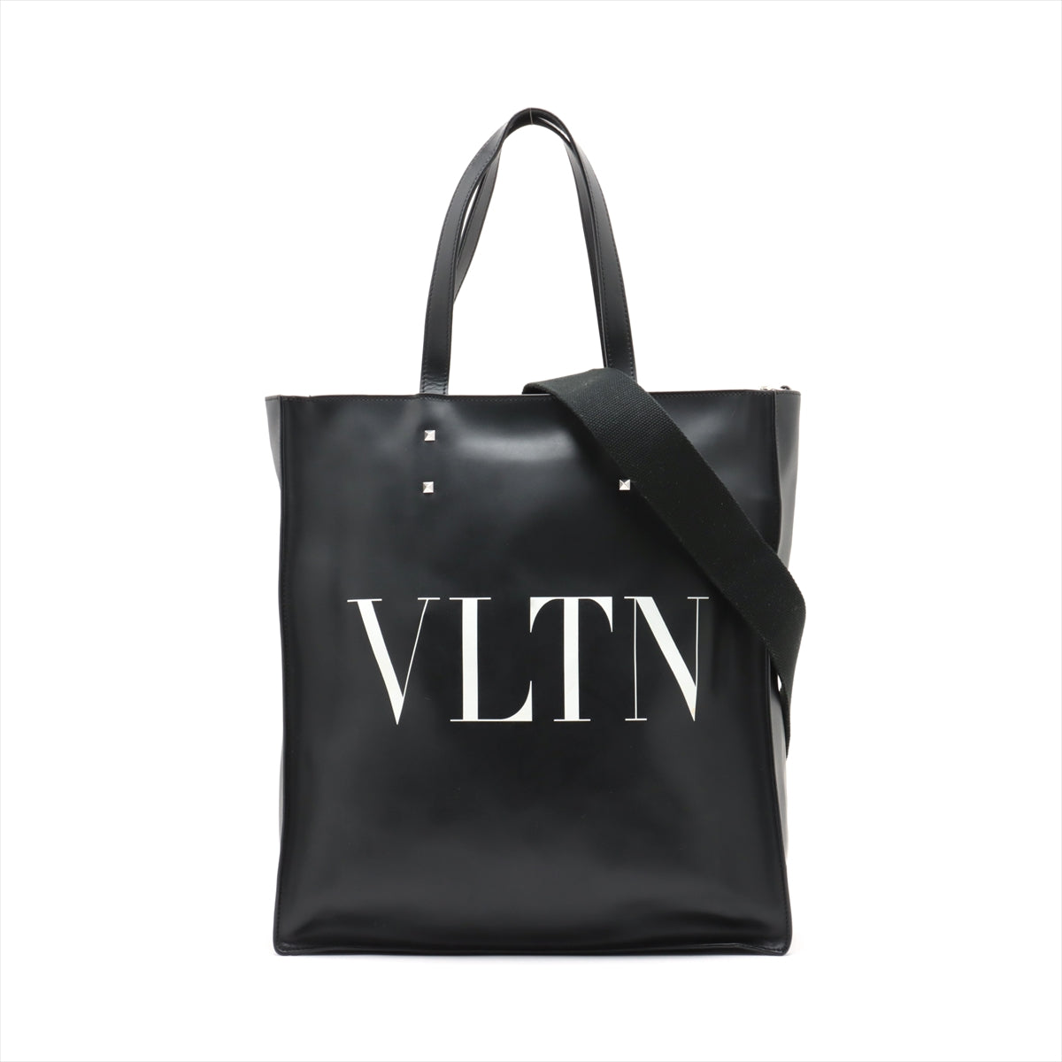 ヴァレンティノ VLTN レザー 2WAYトートバッグ ブラック