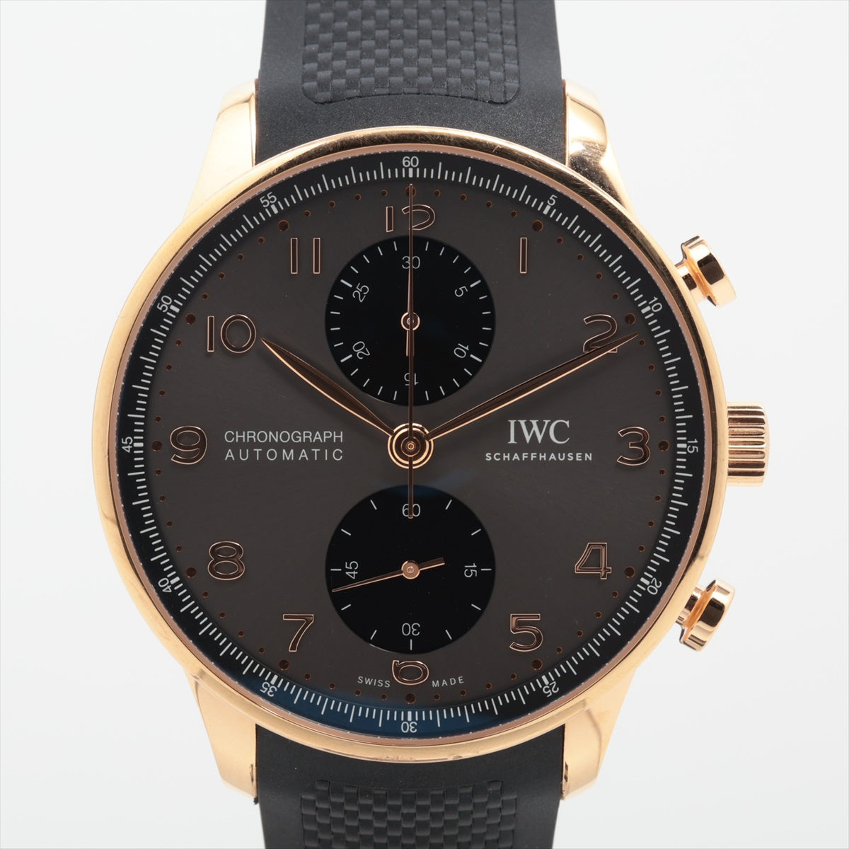 IWC ポルトギーゼ IW371610 PG×ラバー AT グレー文字盤