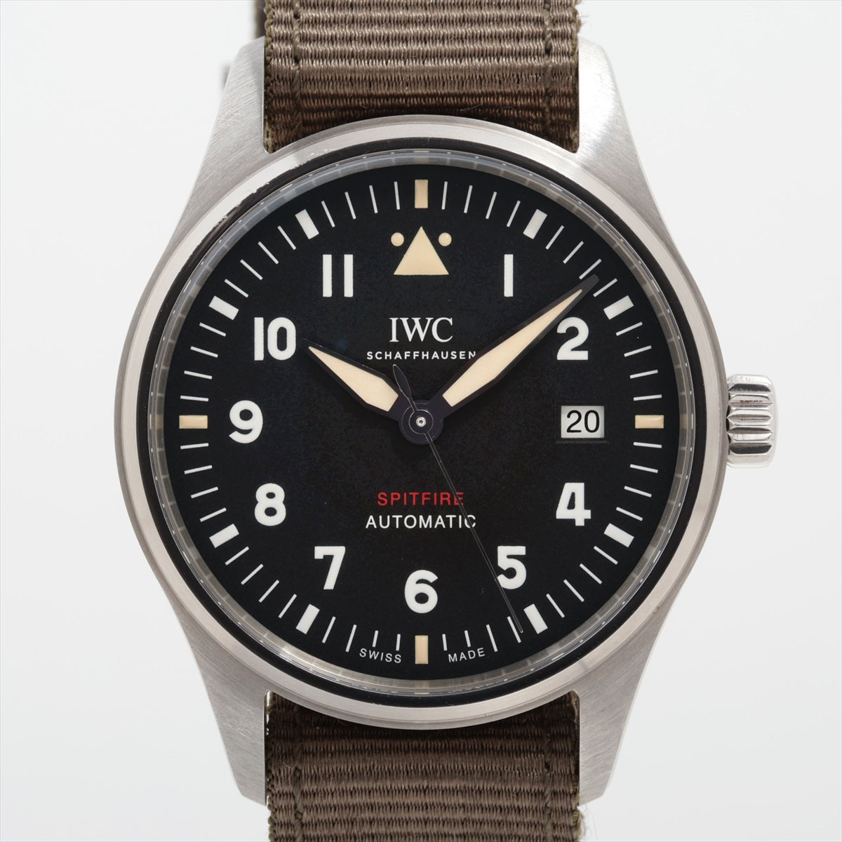 IWC パイロットウォッチ スピットファイア IW326801 SS×ナイロン AT 黒文字盤