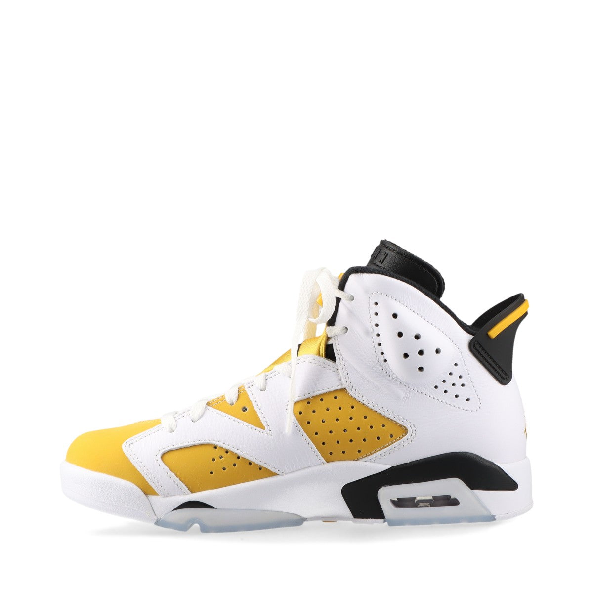 ナイキ レザー ハイカットスニーカー 26cm メンズ ホワイト×イエロー AIR JORDAN 6 RETRO CT8529-170