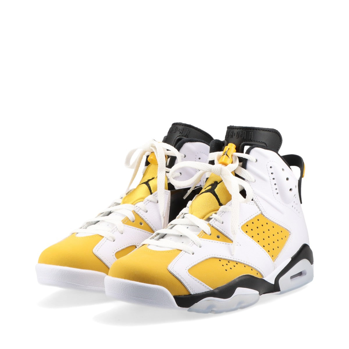 ナイキ レザー ハイカットスニーカー 26cm メンズ ホワイト×イエロー AIR JORDAN 6 RETRO CT8529-170