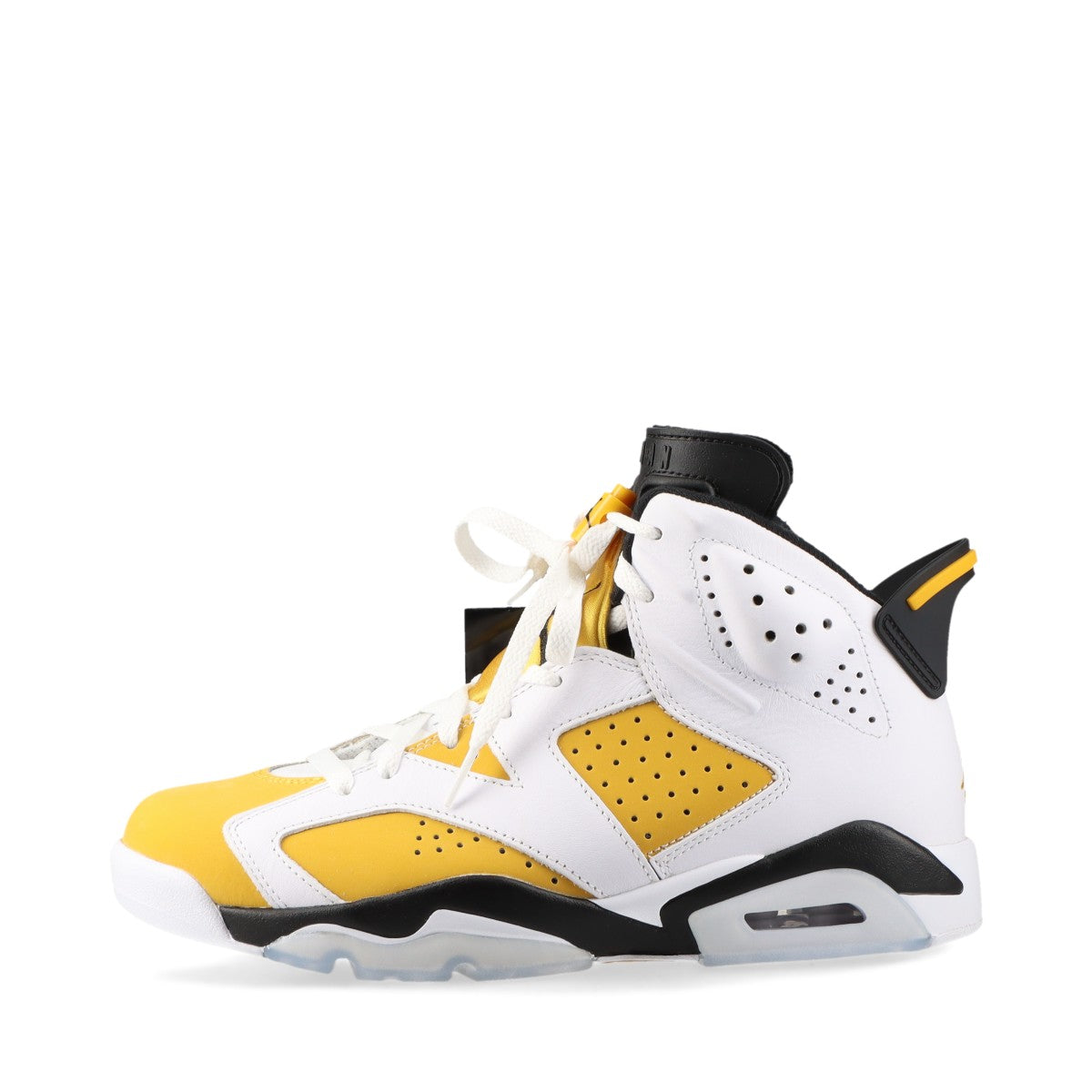 ナイキ レザー ハイカットスニーカー 26cm メンズ ホワイト×イエロー AIR JORDAN 6 RETRO CT8529-170