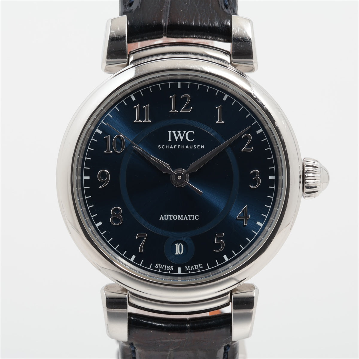 IWC ダヴィンチ IW458312 SS×革 AT 青文字盤