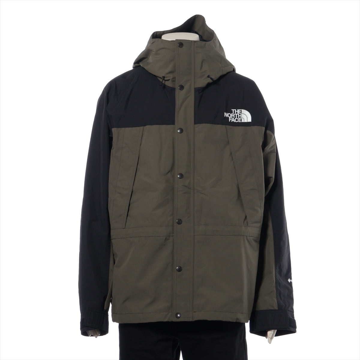 ノースフェイス ナイロン ジャケット L メンズ カーキ×ブラック  NP62450 Mountain Light Jacket GORE-TEX