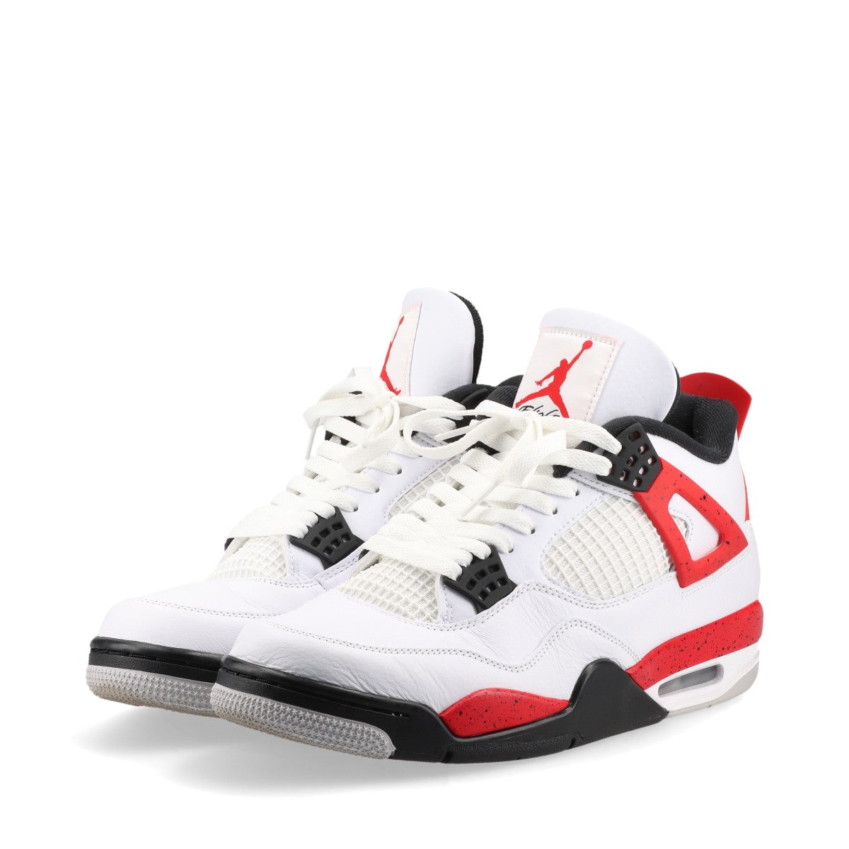 ナイキ AIR JORDAN 4 RETRO メッシュ×レザー ハイカットスニーカー 28cm メンズ ホワイト×レッド DH6927-161