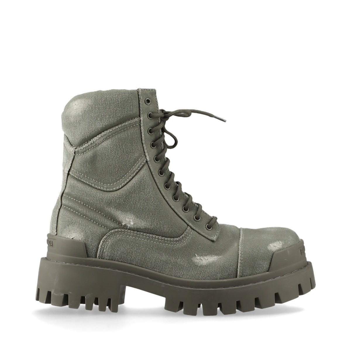 バレンシアガ キャンバス ブーツ 38 レディース カーキ 694060 Combat Strike L20 boots