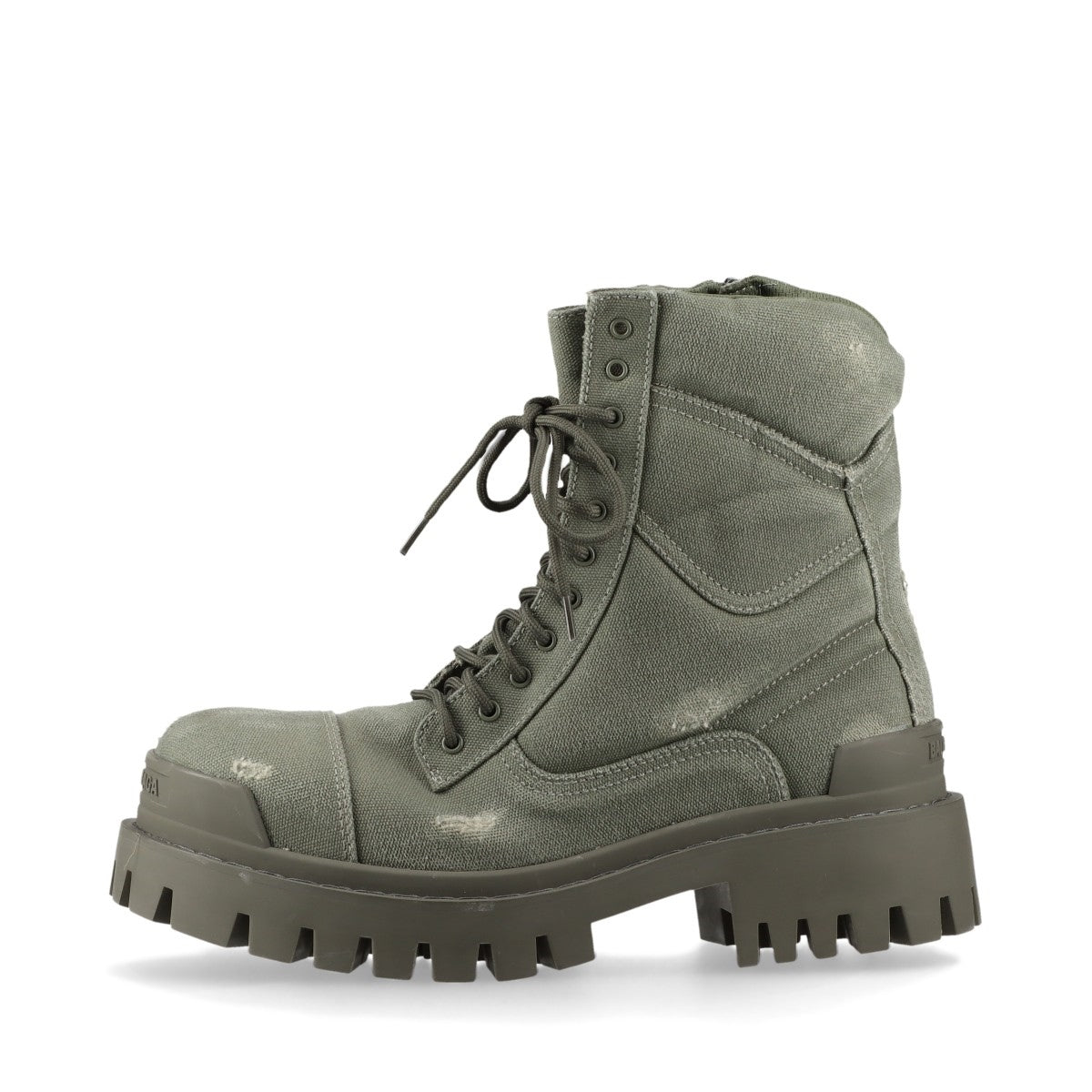 バレンシアガ キャンバス ブーツ 38 レディース カーキ 694060 Combat Strike L20 boots