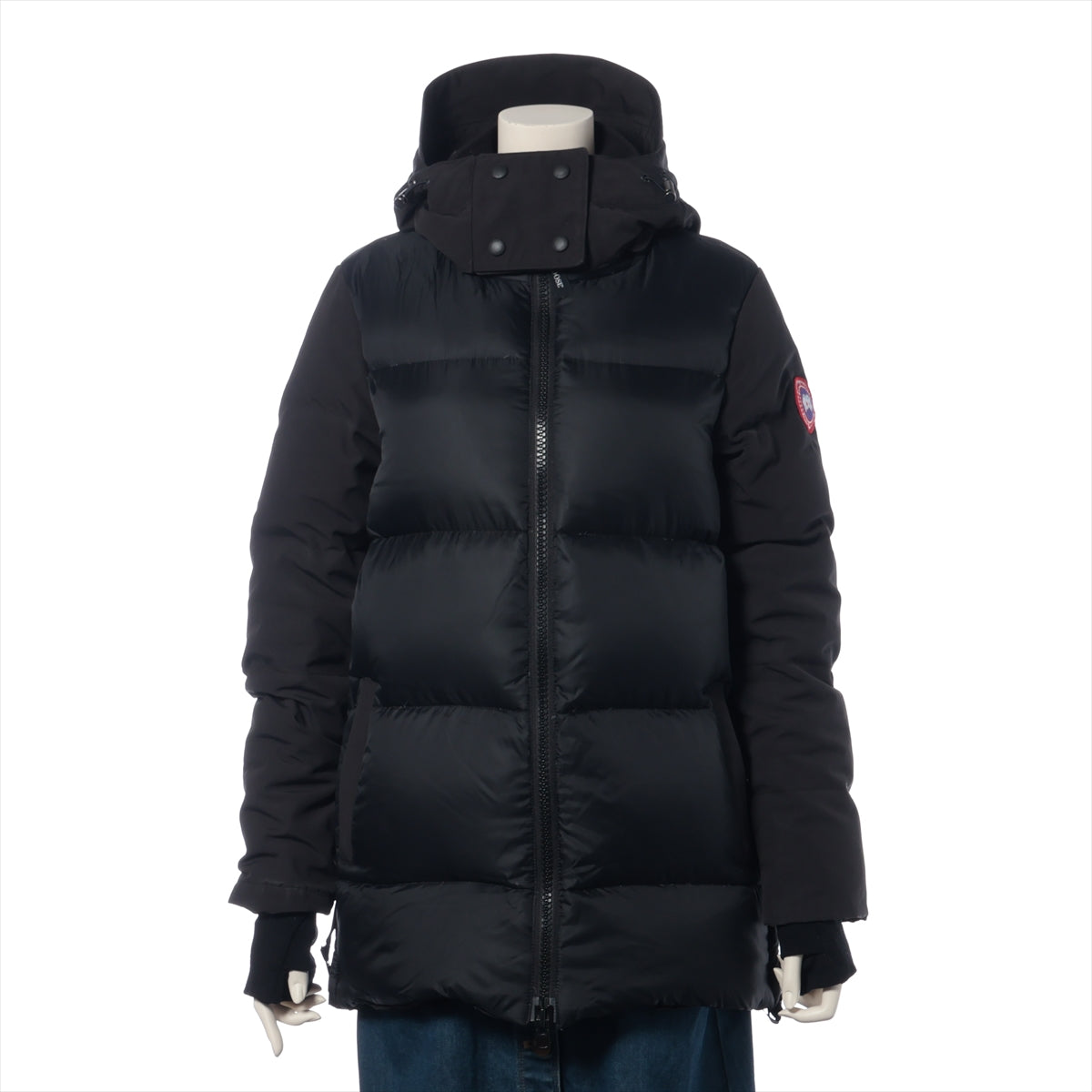 カナダグース WHITEHORSE PARKA ポリエステル×ナイロン ダウンジャケット XS レディース ブラック  3204L サザビー