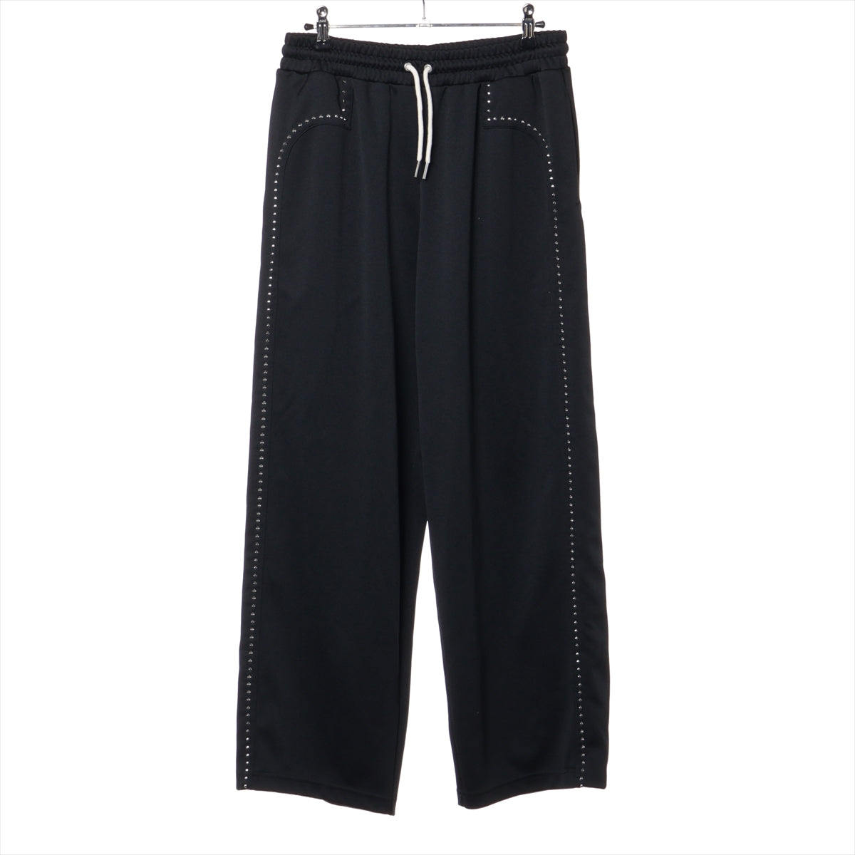 セリーヌ エディ期 ポリエステル スウェットパンツ S メンズ ブラック  2Z166121O STUDS TRACK PANTS