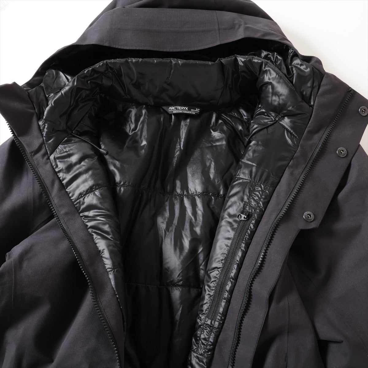 アークテリクス ポリエステル 中綿ジャケット S メンズ ブラック  GORE-TEX THERME LT JACKET