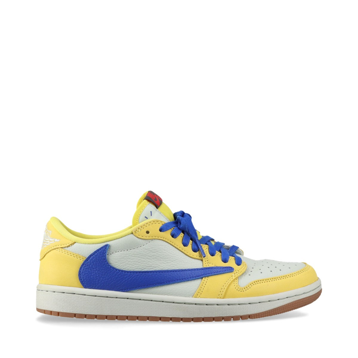 ナイキ×トラヴィススコット AIR JORDAN 1 LOW OG SP 24SS ヌバック×レザー スニーカー 26cm メンズ マルチカラー DZ4137-700 替え紐付き