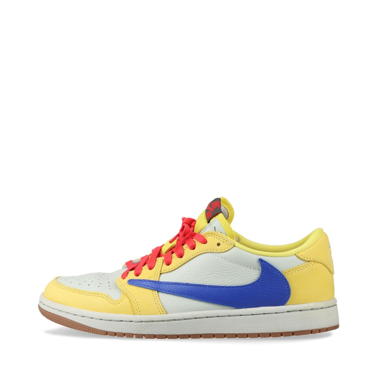 ナイキ×トラヴィススコット AIR JORDAN 1 LOW OG SP 24SS ヌバック×レザー スニーカー 26cm メンズ マルチカラー DZ4137-700 替え紐付き