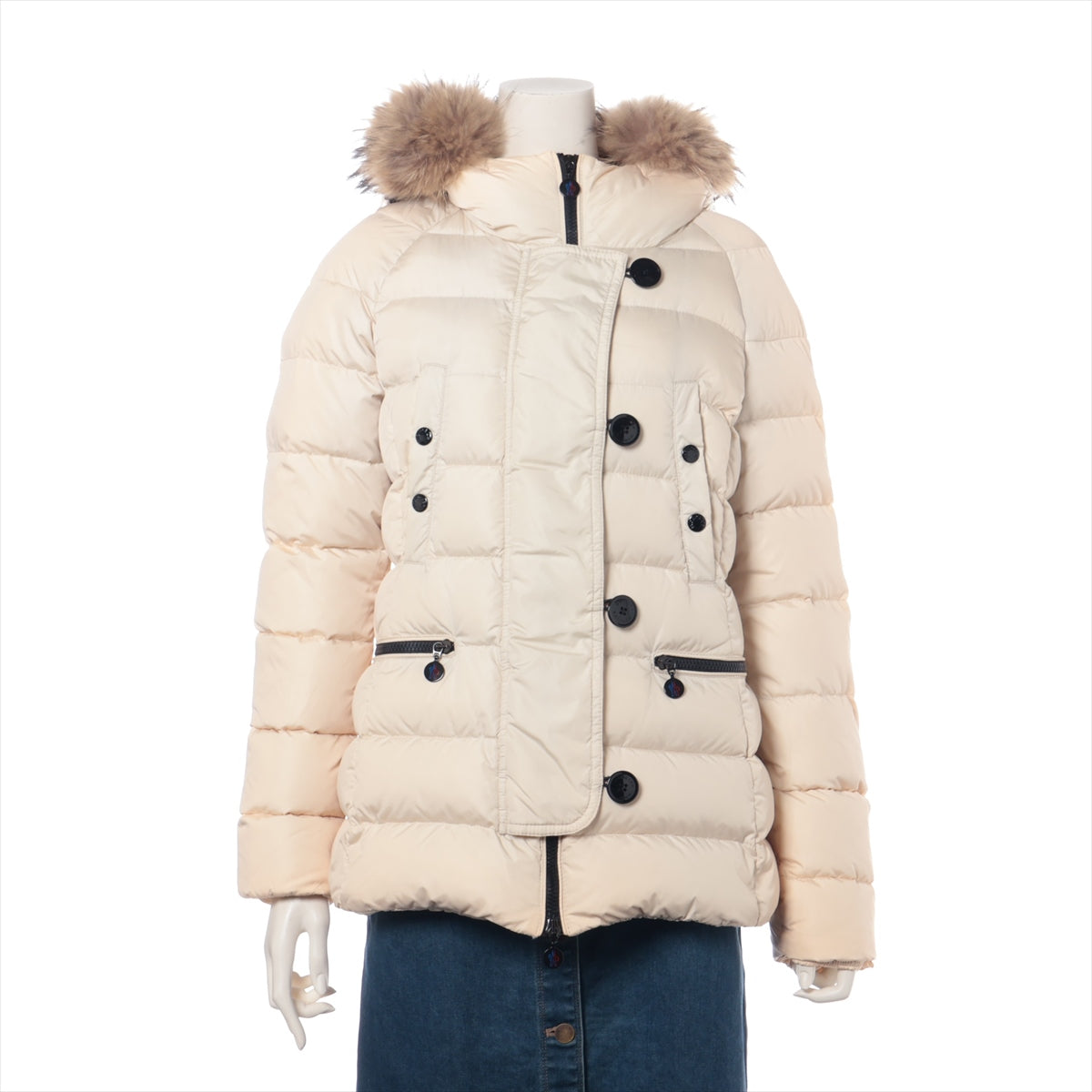 MONCLER(モンクレール) サイズ:0 歌い ARMOISE GIUBBOTTO ダウンジャケット レディース ベージュ【中古】【程度B】【カラー ベージュ】【