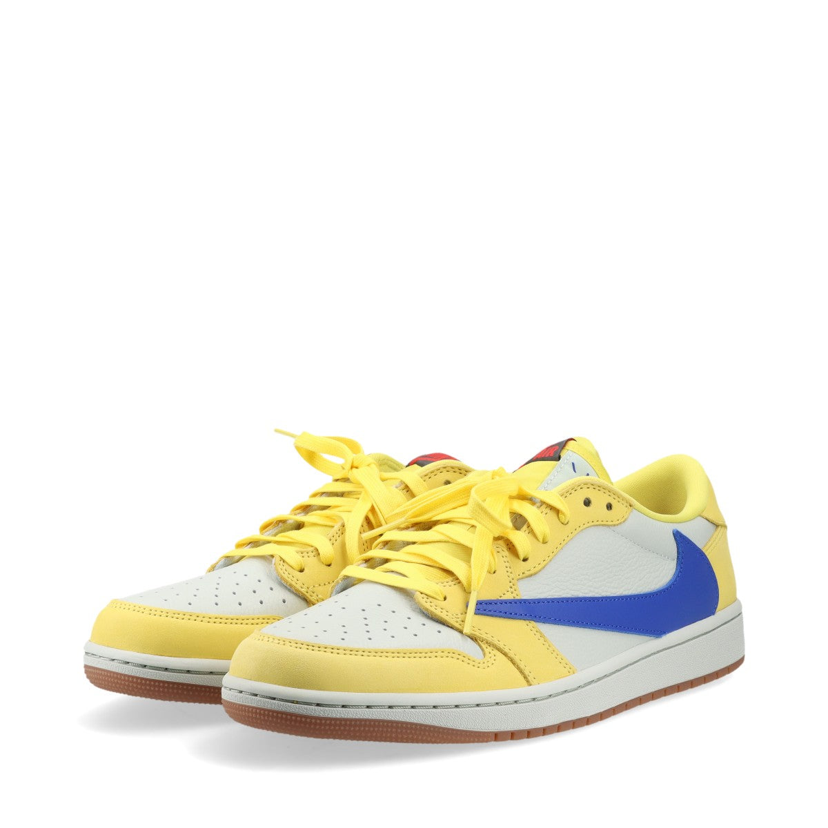 ナイキ×トラヴィススコット AIR JORDAN 1 LOW OG SP ヌバック×レザー スニーカー 28cm メンズ マルチカラー DZ4137-700 替えヒモ有