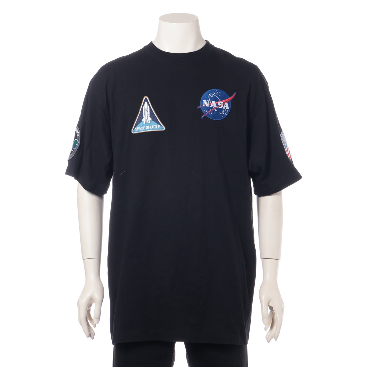 バレンシアガ 21年 コットン Tシャツ XXS ユニセックス ブラック  651795 NASA