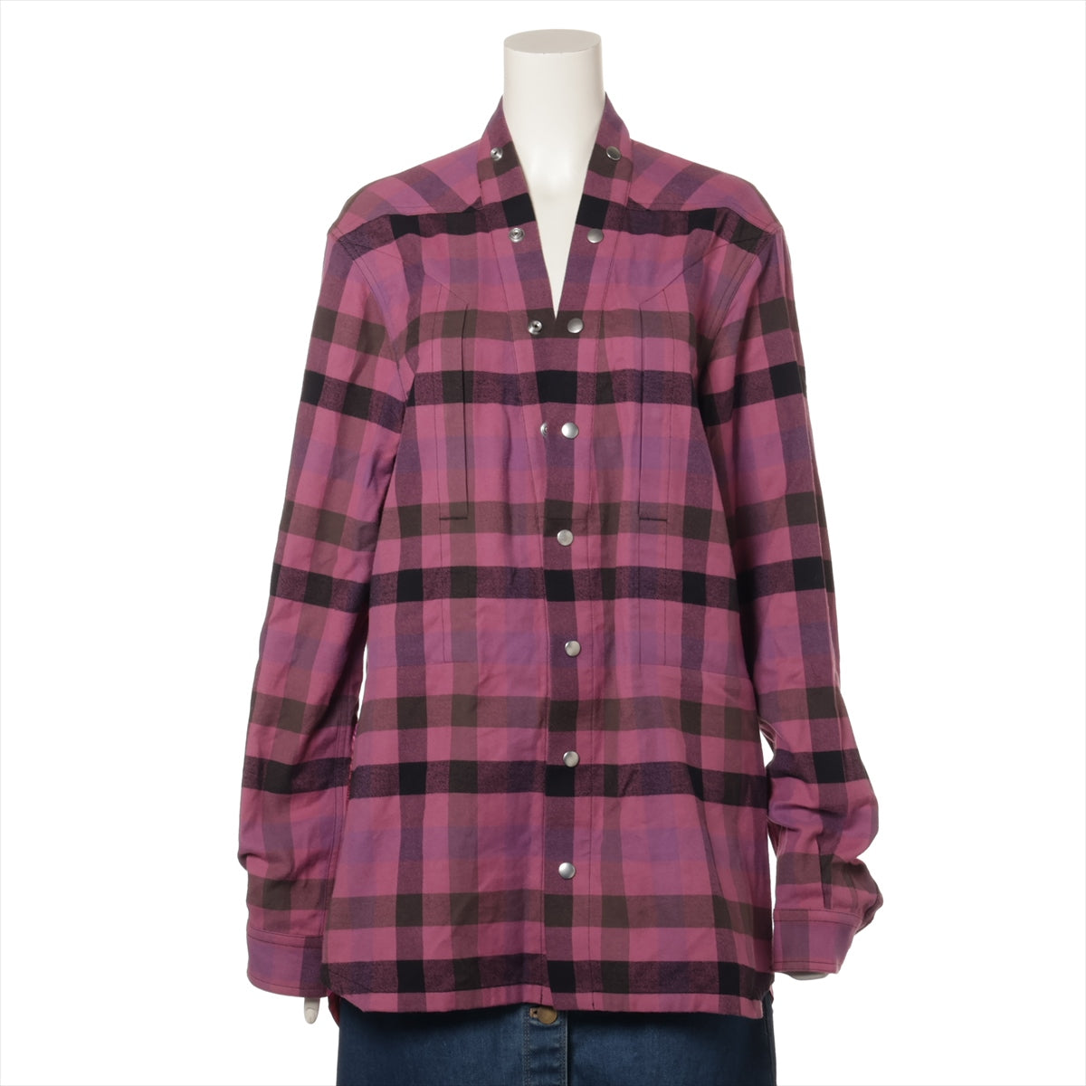 リックオウエンス 23SS コットン×キュプラ シャツ IT40 レディース パープル  RP01C5242-CPJP2 FOGPOCKET LARRY SHIRT