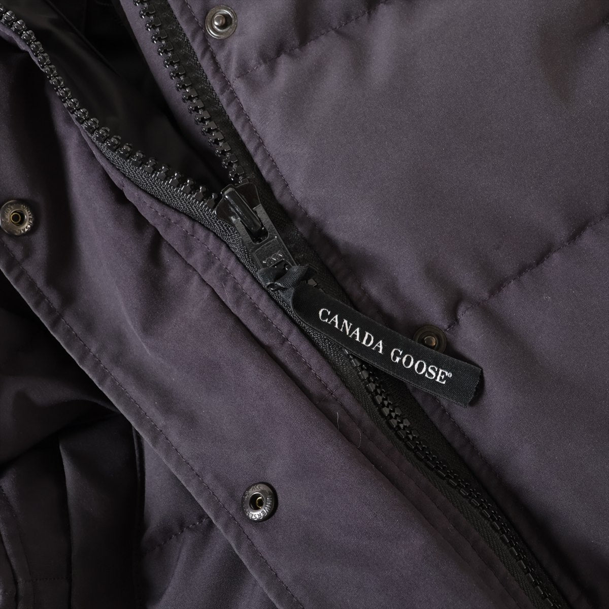 カナダグース SHELBURNE PARKA コットン×ポリエステル ダウンジャケット M レディース ネイビー  3802LA サザビー ファー取り外し可 スレあり