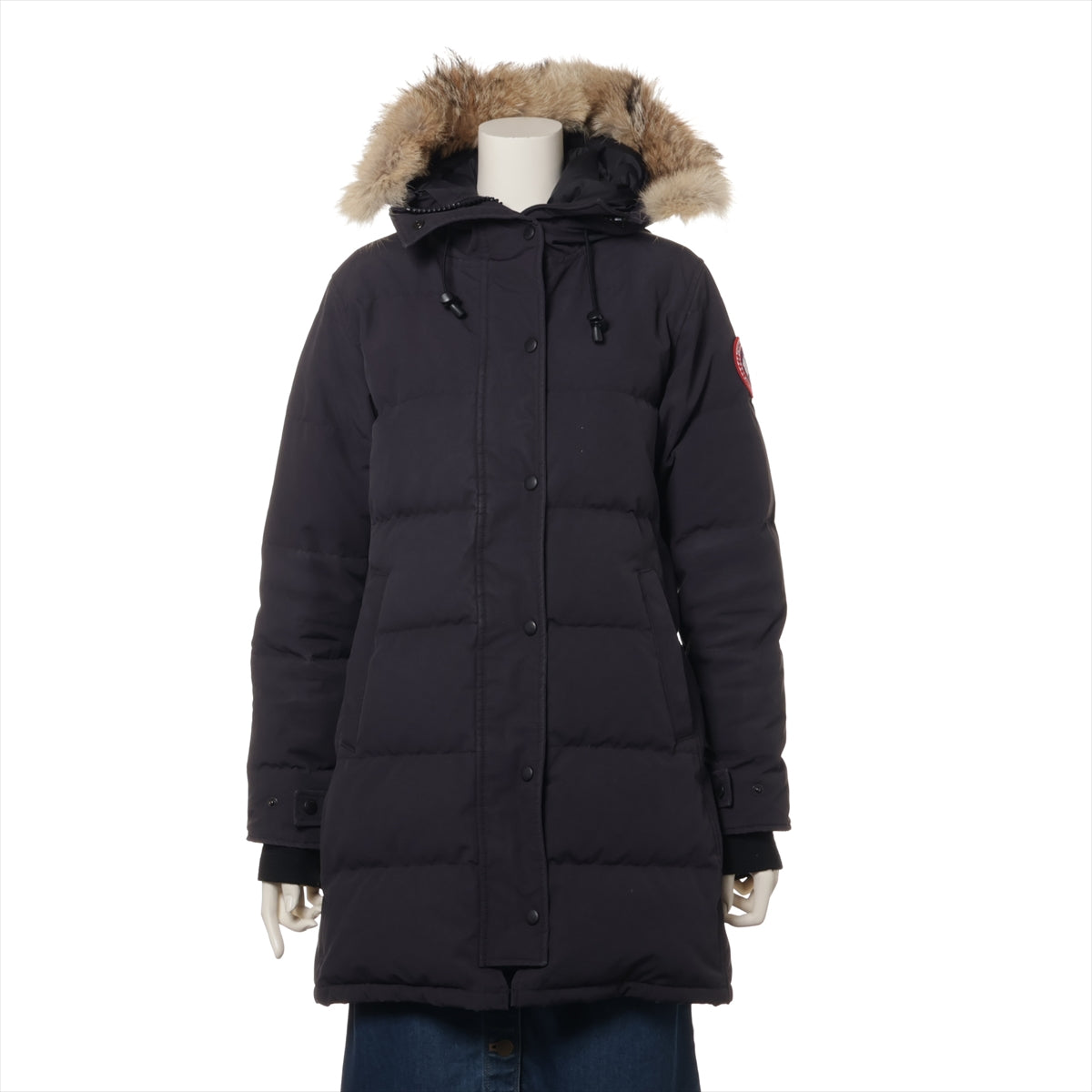 カナダグース SHELBURNE PARKA コットン×ポリエステル ダウンジャケット M レディース ネイビー  3802LA サザビー ファー取り外し可 スレあり