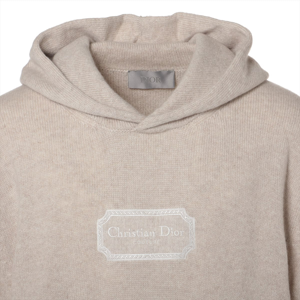 ディオール カシミヤ ニット XXL メンズ グレー  313M658AT474 Logo Hooded Sweater