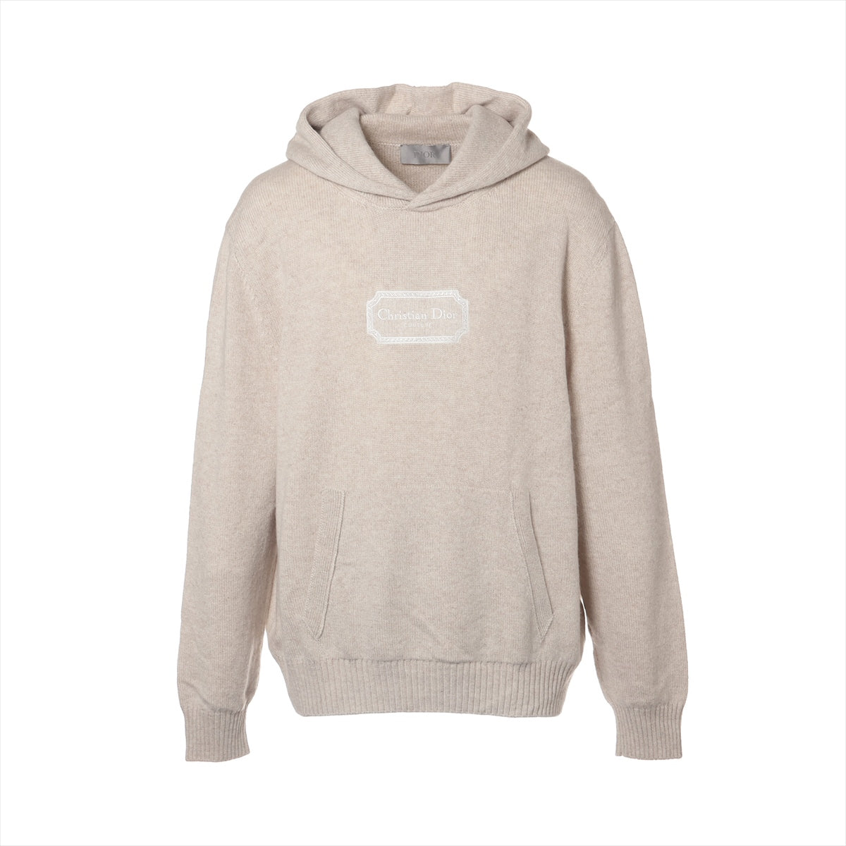 ディオール カシミヤ ニット XXL メンズ グレー  313M658AT474 Logo Hooded Sweater