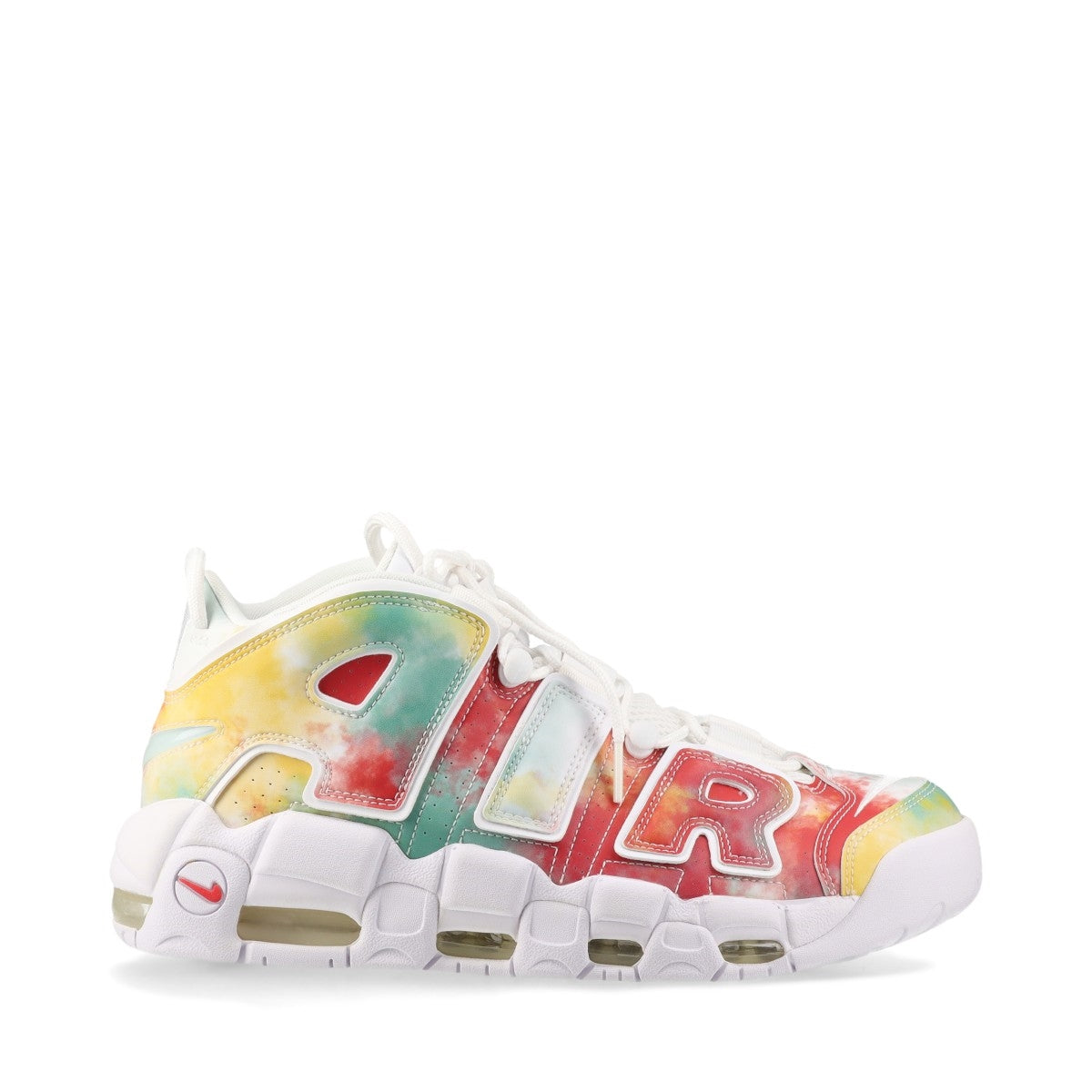 ナイキ AIR MORE UPTEMPO ’96 フェイクレザー×メッシュ スニーカー 27.5cm メンズ マルチカラー AV3809-700 タイダイ柄