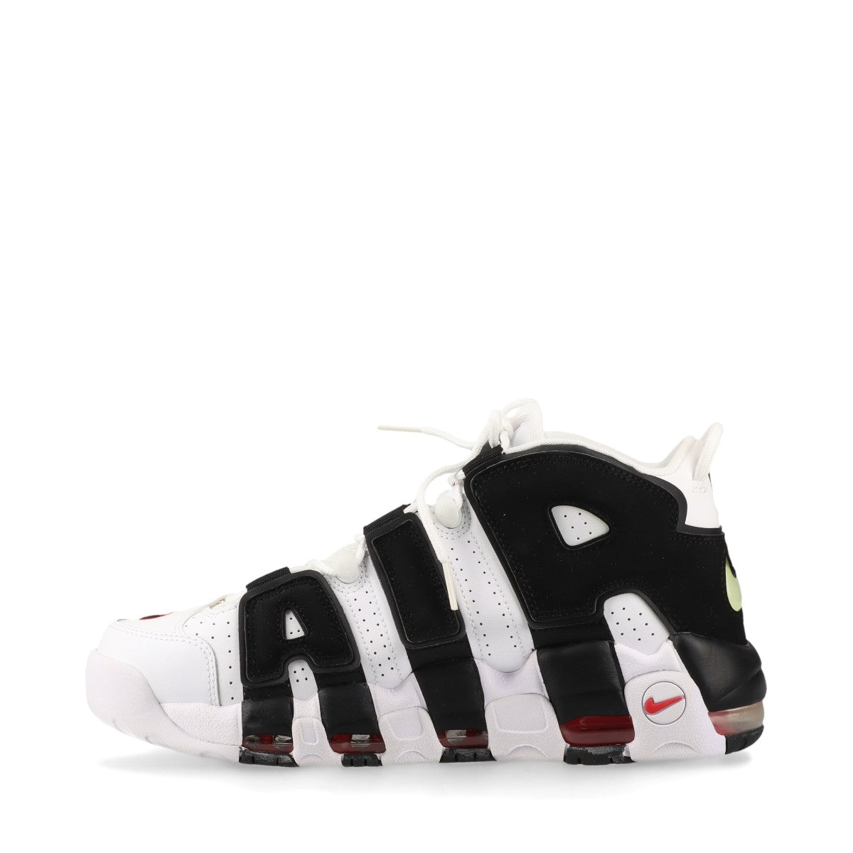 ナイキ AIR MORE UPTEMPO レザー×スエード スニーカー 27cm メンズ ブラック×ホワイト 414962-105