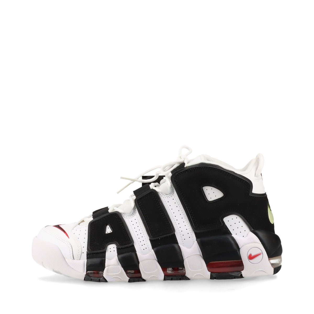 ナイキ AIR MORE UPTEMPO レザー×スエード スニーカー 27cm メンズ ブラック×ホワイト 414962-105