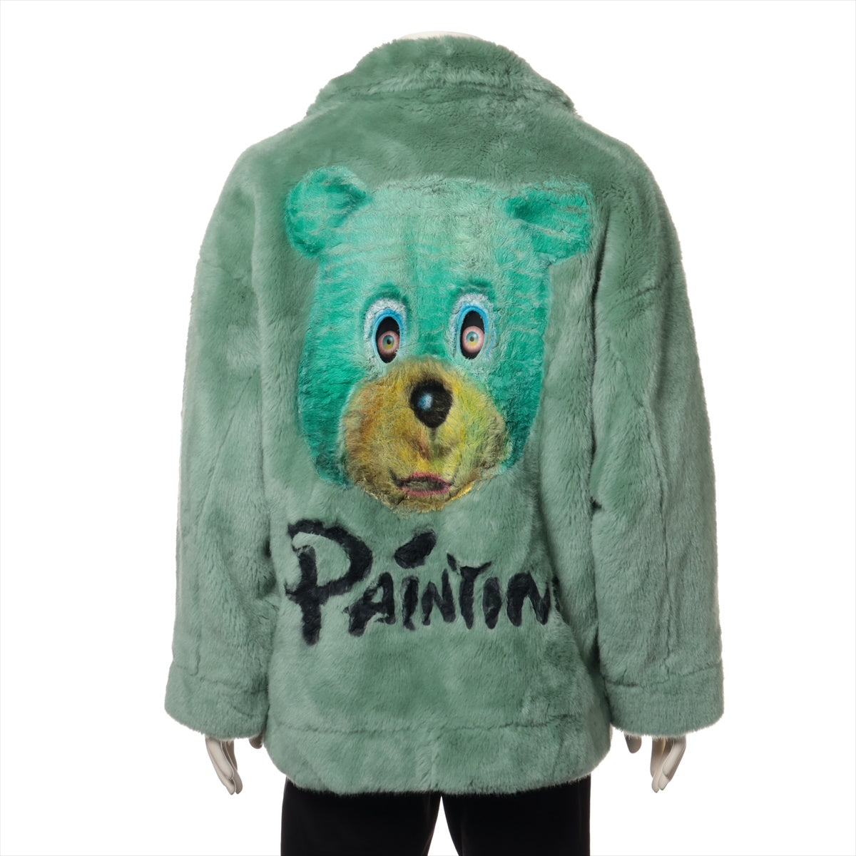 ダブレット アクリル×ポリエステル ジャケット S メンズ グリーン  HAND-PAINTED FUR JACKET