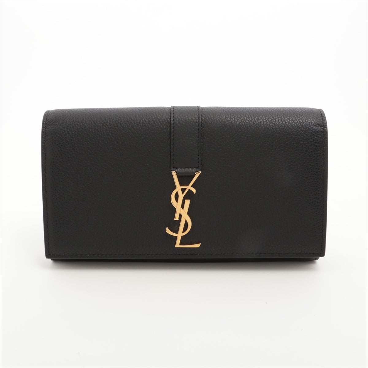 サンローラン モノグラム YSL レザー 財布 ブラック