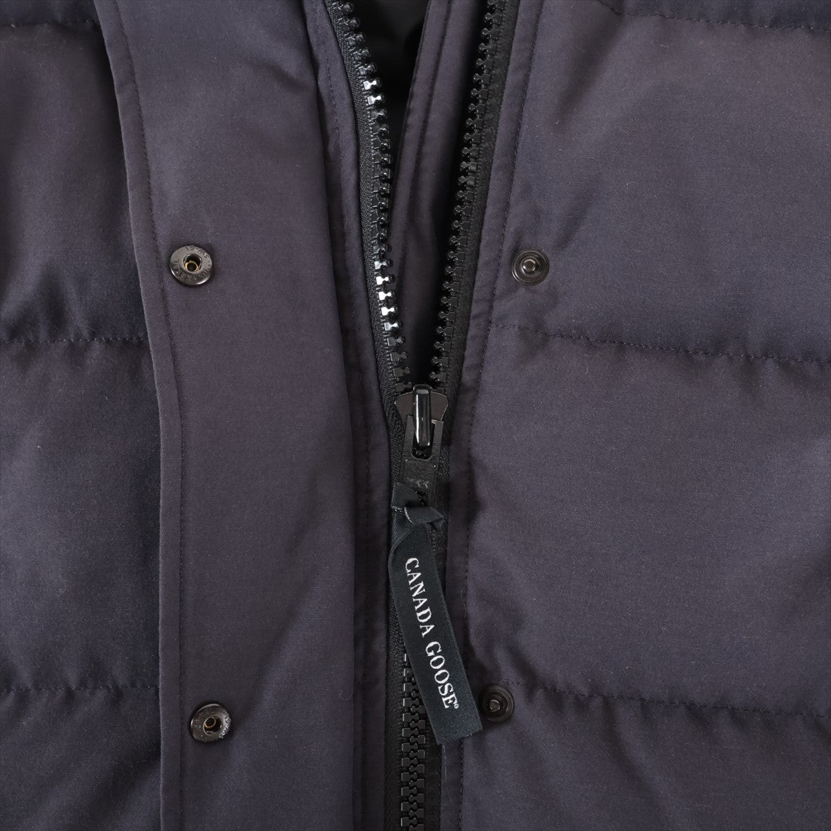 カナダグース SHELBURNE PARKA コットン×ポリエステル ダウンジャケット FUSION M/M レディース ネイビー ファー欠品 3802LA サザビー 色褪せ