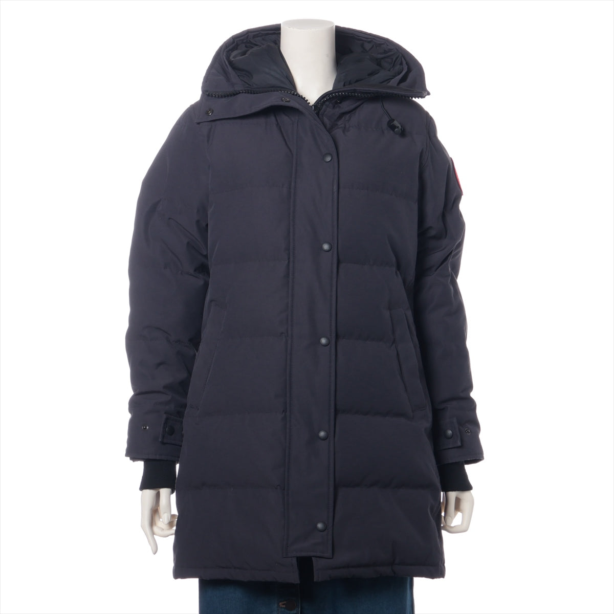 カナダグース SHELBURNE PARKA コットン×ポリエステル ダウンジャケット FUSION M/M レディース ネイビー ファー欠品 3802LA サザビー 色褪せ