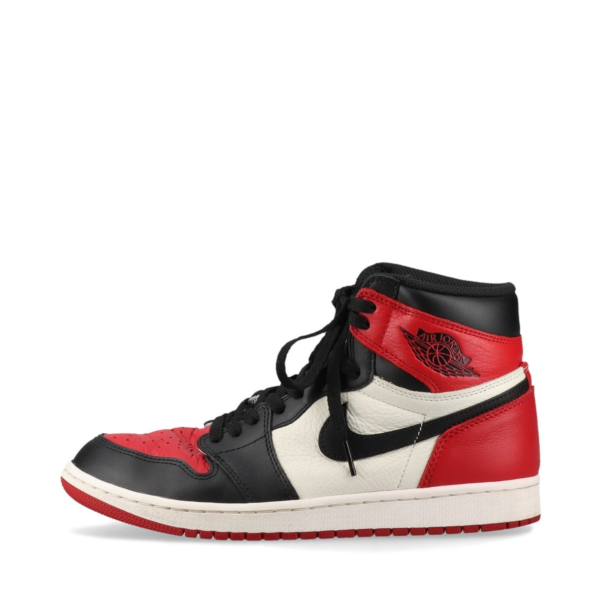 ナイキ AIR JORDAN 1 RETRO HIGH OG レザー ハイカットスニーカー 27cm メンズ ホワイト×ブラック×レッド  5｜a3258107｜中古ブランド品・ブランド古着通販｜ALLU（アリュー）