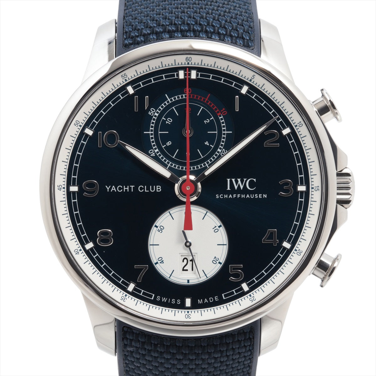 IWC ポルトギーゼ ヨットクラブ クロノグラフ オールバー ブラウン IW390704 SS×ラバー AT 青文字盤