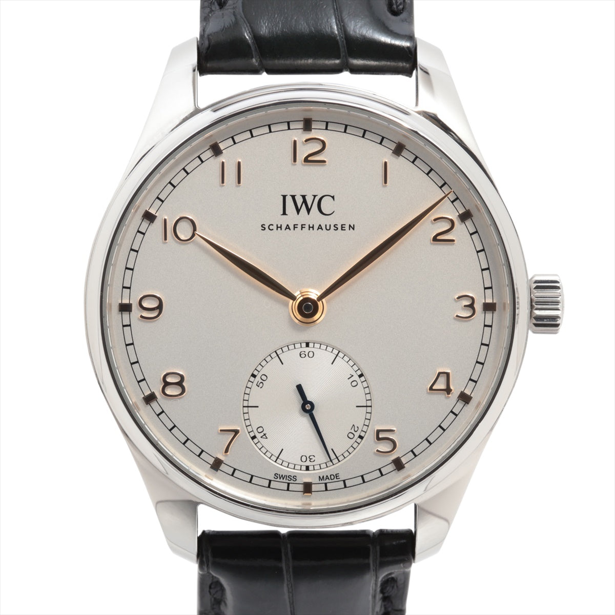 IWC ポルトギーゼ オートマティック 40 IW358303 SS×革 AT シルバー文字盤