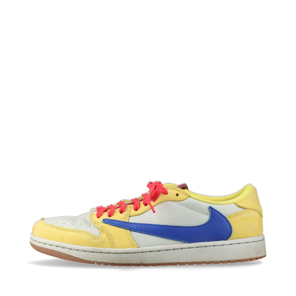 ナイキ×トラヴィススコット AIR JORDAN 1 LOW OG SP 24SS ヌバック×レザー スニーカー 27.5cm メンズ マルチカラー DZ4137-700 替え紐付き