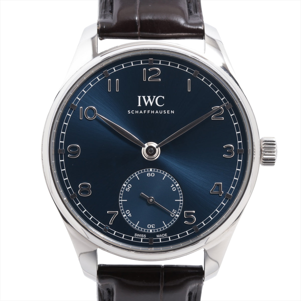 IWC ポルトギーゼ オートマティック 40 IW358305 SS×革 AT 青文字盤