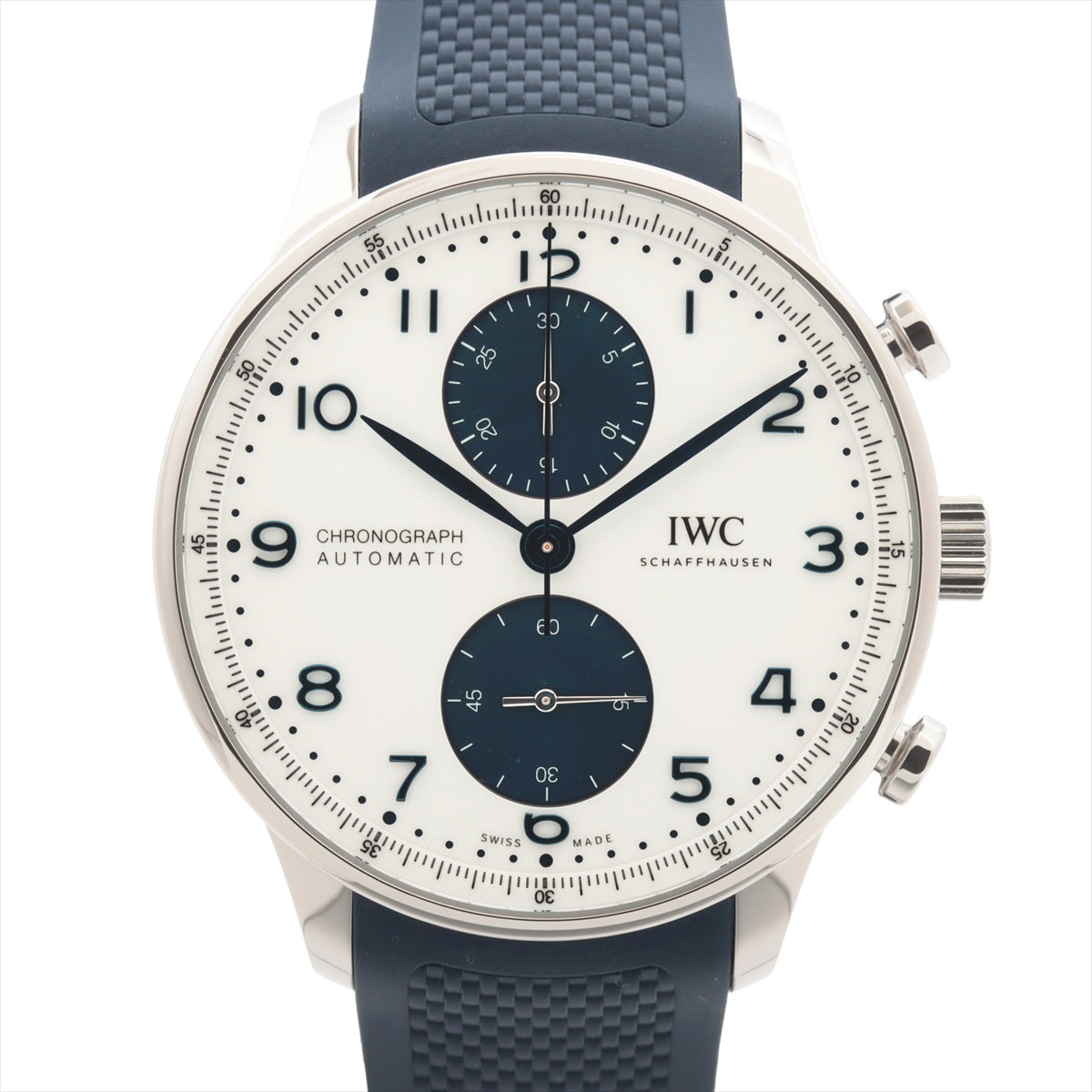 IWC ポルトギーゼ クロノグラフ IW371620 SS×ラバー AT 白文字盤