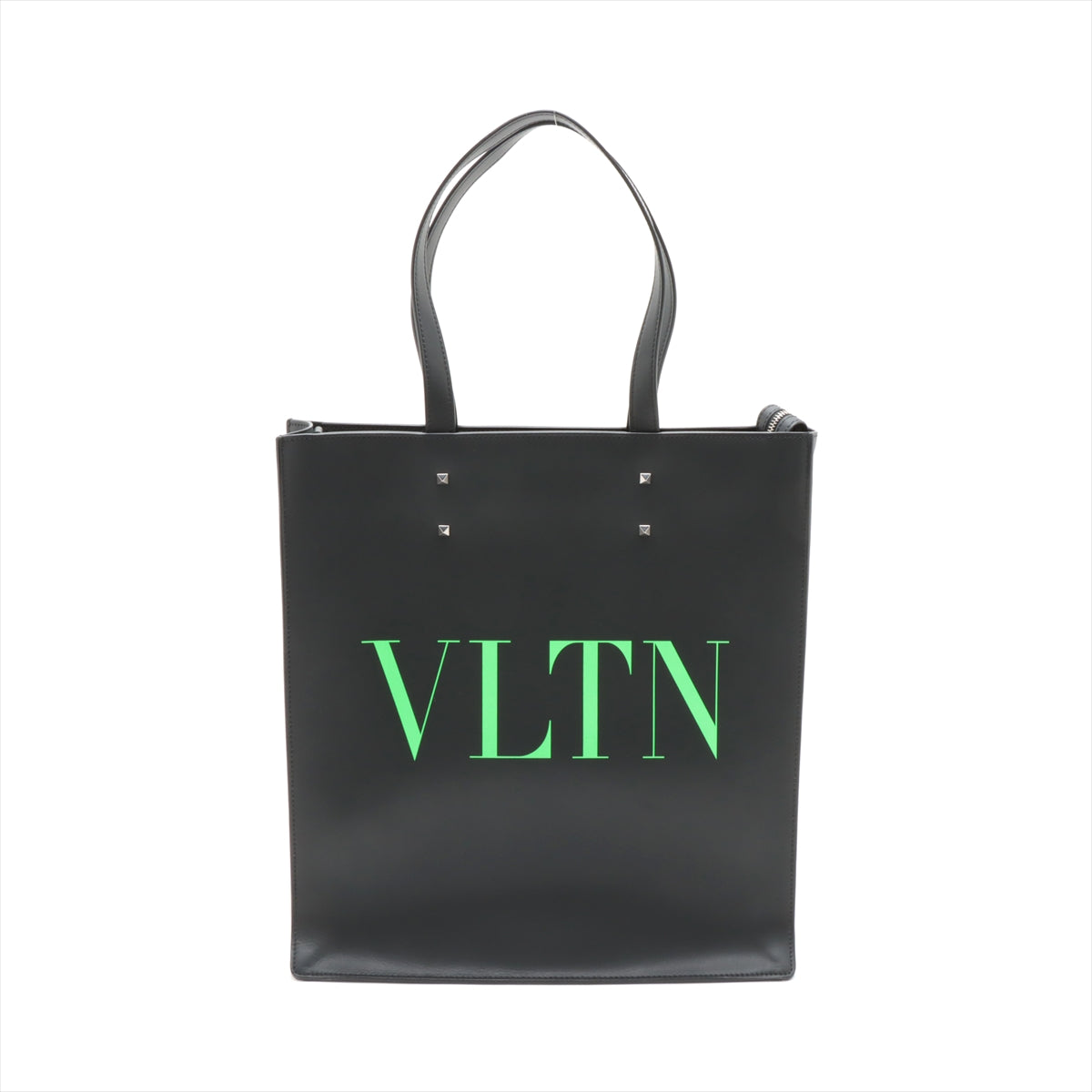 ヴァレンティノ VLTN レザー ハンドバッグ ブラック