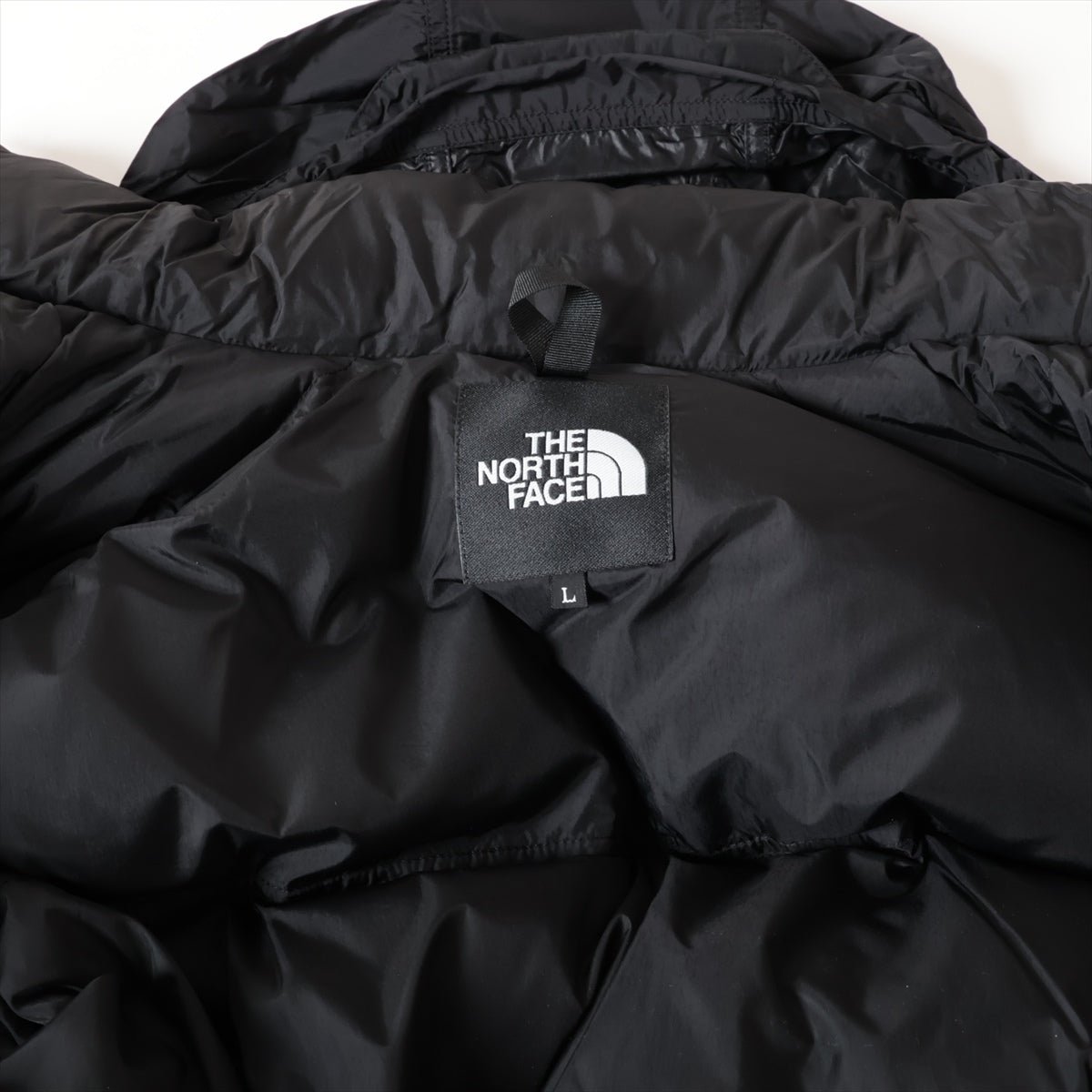 ノースフェイス ナイロン ダウンジャケット L メンズ ブラック  ND92335 NUPTSE JACKET フード収納可