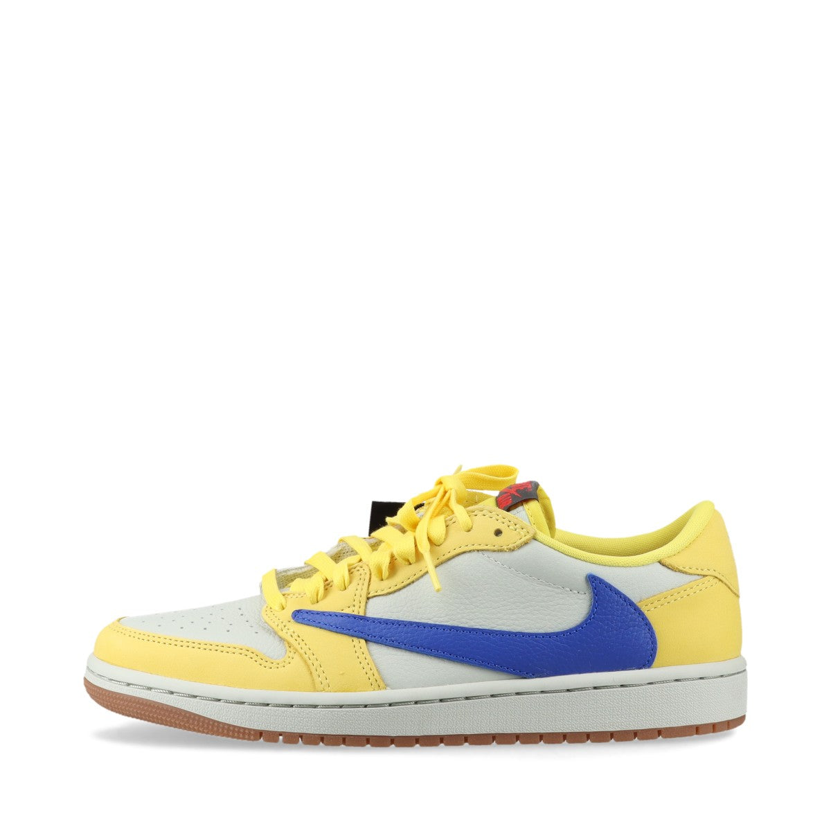 ナイキ×トラヴィススコット AIR JORDAN 1 LOW OG SP ヌバック×レザー スニーカー 25.5cm レディース マルチカラー DZ4137-700 替えヒモ有