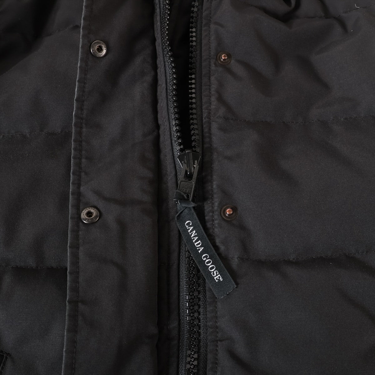 カナダグース SHELBURNE PARKA コットン×ポリエステル ダウンコート フュージョンS レディース ブラック  3802LA サザビー スレ 袖先ヤブレ