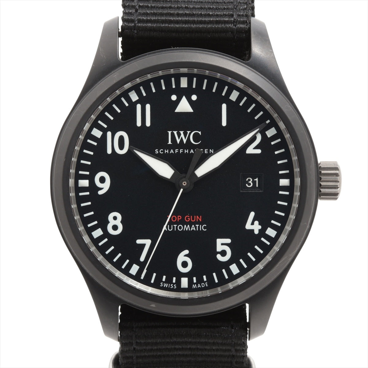 IWC パイロットウォッチ トップガン IW326901 TI×CE×ナイロン AT 黒文字盤