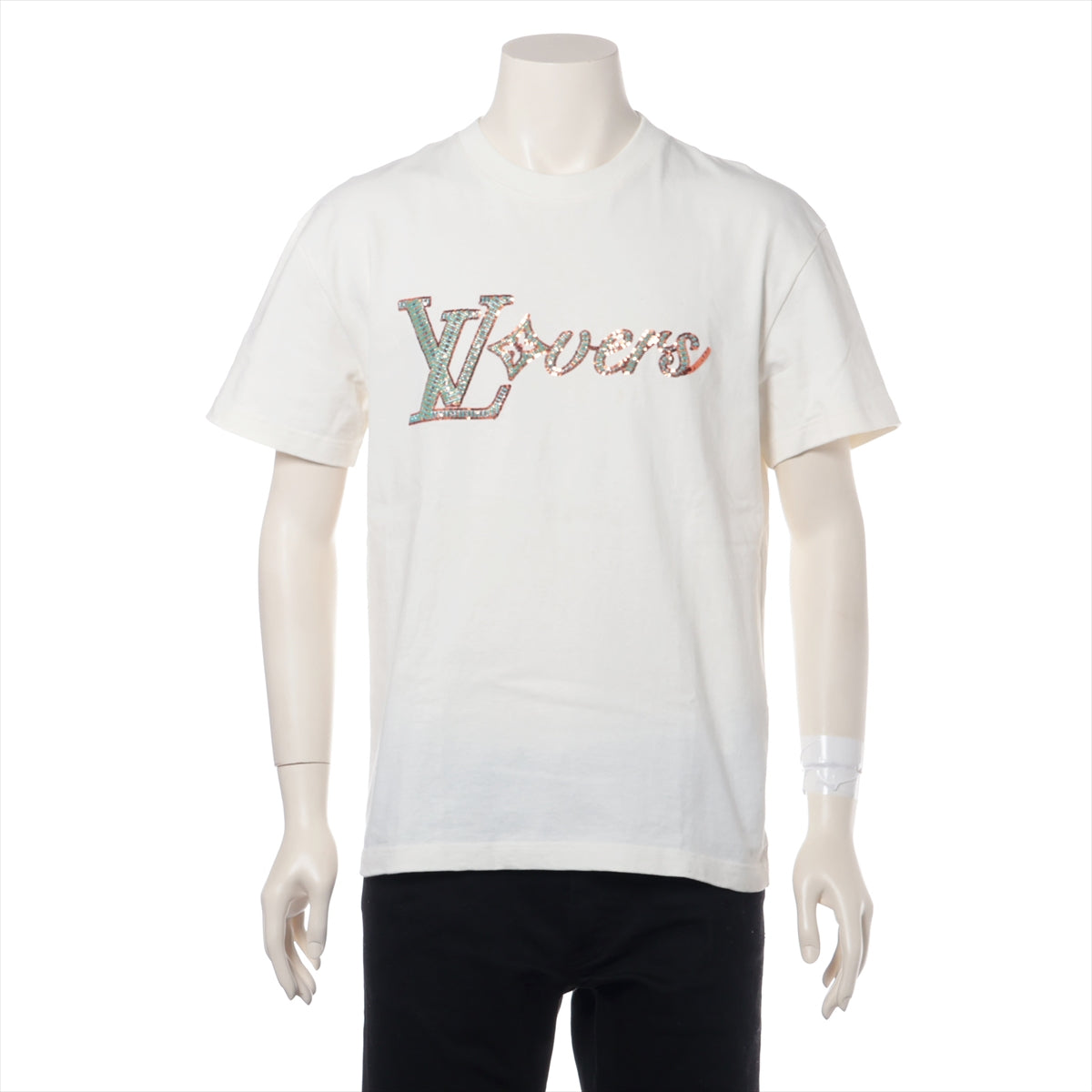 ルイヴィトン 24AW コットン Tシャツ S メンズ ホワイト  RM242MM LV Lovers