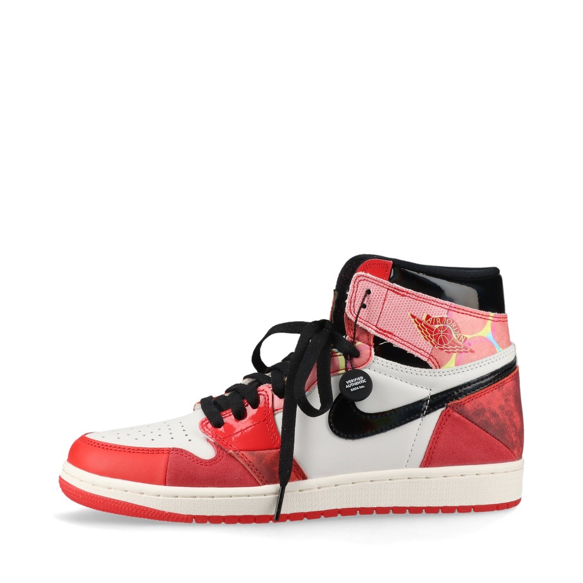 ナイキ×スパイダーマン AIR JORDAN 1 RETRO HIGH OG SP レザー×ファブリック ハイカットスニーカー 26.5cm メンズ レッド×ホワイト DV1748-601 アクロス ザ スパイダーバース