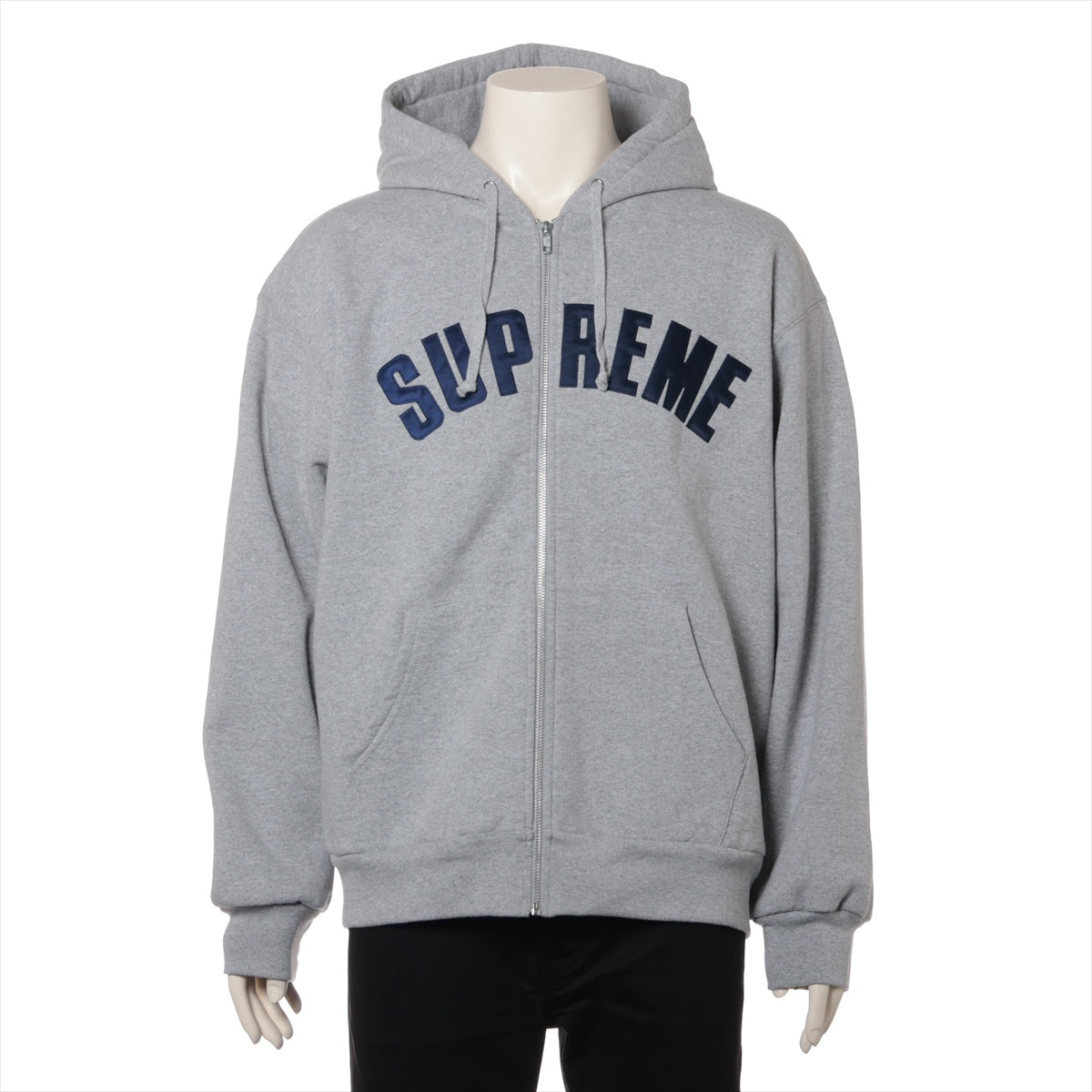 シュプリーム 24AW コットン×ポリエステル パーカー L メンズ グレー  Arc Thermal Zip Up Hooded Sweatshirt