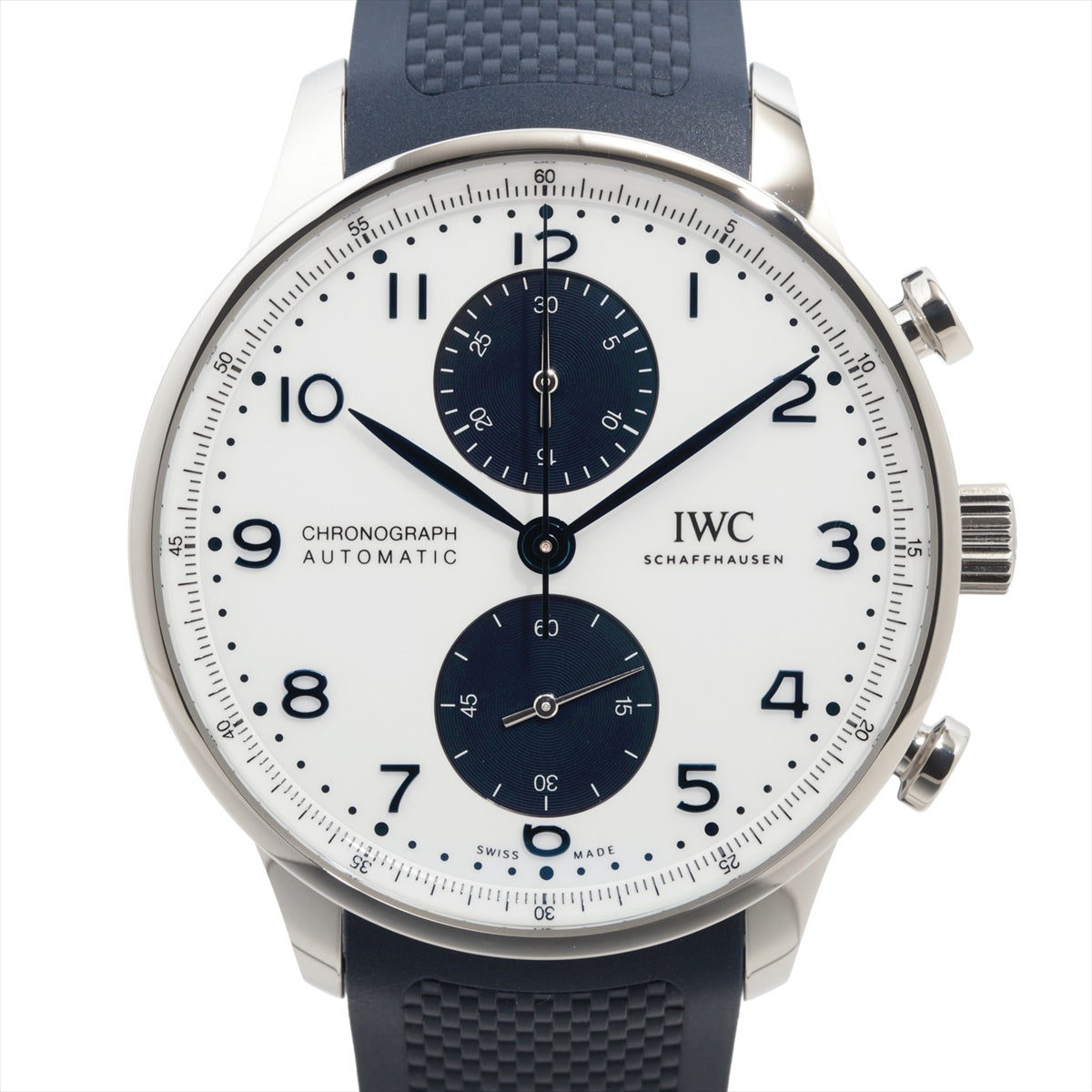 IWC ポルトギーゼ クロノグラフ IW371620 SS×ラバー AT 白文字盤