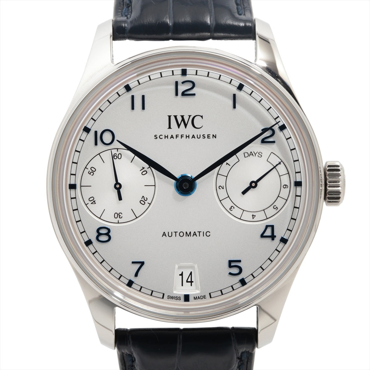 IWC ポルトギーゼ オートマティック 42 IW501702 SS×革 AT シルバー文字盤