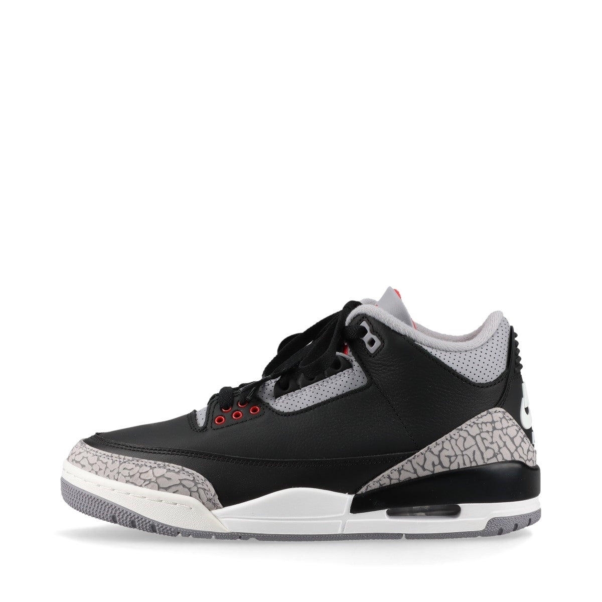 ナイキ AIR JORDAN 3 RETRO 24AW レザー スニーカー 25.5cm ユニセックス ブラック×グレー DN3707-010 BLACK CEMENT