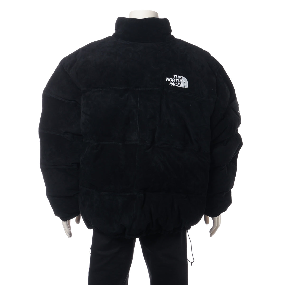 シュプリーム×ノースフェイス 23AW スエード ダウンジャケット XXL メンズ ブラック  NF0A875N Suede Nuptse Jacket